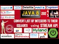 Java 8 Stream API Interview Questions How to Convert List of Integers to Their Squares Using Java 8