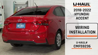 2018-2022 Hyundai Accent U-Haul Trailer Hitch Installation CMF11548