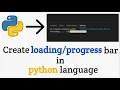 Create bar in Python programming language Python project Python Tutorial