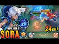Download Lagu 3 minuten WORST!! 24 ​​Kills Sora MLBB Nieuwe held 100% Overpowered!! - Nieuwe heldenproef ~ MLBB
