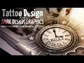 Pocket Watch Tattoo Design - Dark Design Graphics