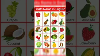Learn Fruits Name With Pictures Colors Fruits Vocabulary 