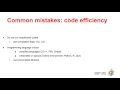 Common mistakes to avoid