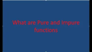Pure and impure functions in JavaScript