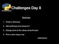 Python Day 9 Dictionary