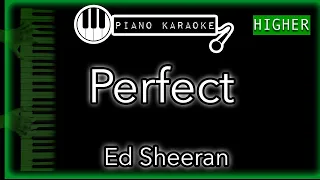 Download Perfect (HIGHER +3) -  Ed Sheeran - Piano Karaoke Instrumental MP3
