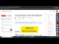 Cloud SQL with Terraform lab short solution