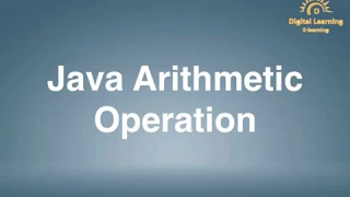 5 Java Arithmetic Operations Online Training Download app from below link