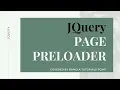 How to Add Preloader in Website Using HTML CSS and JQuery With Code Preloader in HTML Page