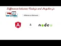 Difference between Node Js and Angular Js