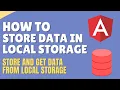 How to store data in localstorage using Angular 13