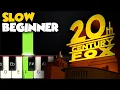 Download Lagu 20th Century Fox Theme | SLOW BEGINNER PIANO TUTORIAL + SHEET MUSIC by Betacustic