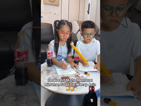 Ide Kreatif Misha Membuat Minuman Soda Dari Kecap Asin 🤣🤣 #shorts #videolucu #ranvock #comedy