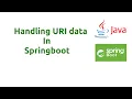 Handling URI data Springboot