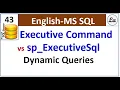 Difference in Execute and sp - ExecuteSql in SQL Server Dynamic Query