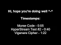 CTFLearn Solutions - Morse Code HyperStream Test Vigenere Cipher