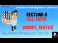 SQL Tutorial in Hindi Section 3 All Topic Announcement SQL For Beginners