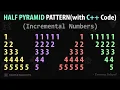 Simple Pyramid - Incremental Numbers With C Code Pattern Printing Programs