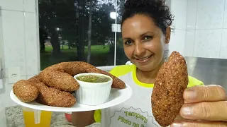 QUIBE DE CARNE SECA🥩SEQUINHO E CROCANTE🍝