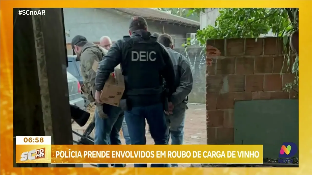 Polícia prende envolvidos em roubo de carga de vinho em Garuva