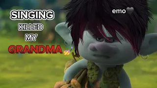 the trolls but its mostly branch being emo and sarcastic for 6 minutes 32 seconds straight 