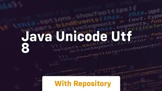 java unicode utf 8