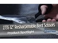 2735 - 12 Resharpenable Bent Scissors