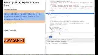 STRINGS REPLACE WITH REGEX JAVASCRIPT DEMO