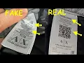 Real vs fake Armani Exchange jacket How to spot original AX down jacket and windbreaker