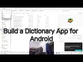 Dictionary app building