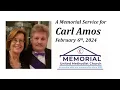 Memorial Service for Carl Amos February 6th 2024