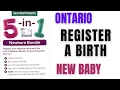 Ontario birth registration online 2025 - newborn bundle 5 in 1