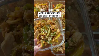 Meal prep cashew chicken stir fry