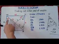 Parallelogram Finding all sides and all angles Explain in Detailed