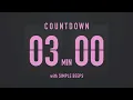 3 Minute Countdown Timer Flip Clock with Simple Beeps