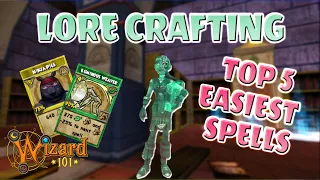 Top 5 EASIEST Loremaster Spells to Craft in Wizard101