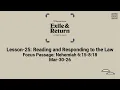 Exile and Return Lesson 25 Reading and Responding to the Law Mar-30-26