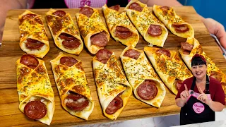 PASTEL DE CALABRESA COM QUEIJO NA AIR FRYER PRONTO EM 5 MINUTOS! LANCHE MUITO FÁCIL E RÁPIDO