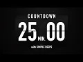 25 Minute Countdown Timer Flip Clock with Simple Beeps