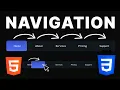 Modern Animated Navigation Bar in HTML CSS Smooth Menu Hover Animation Effects