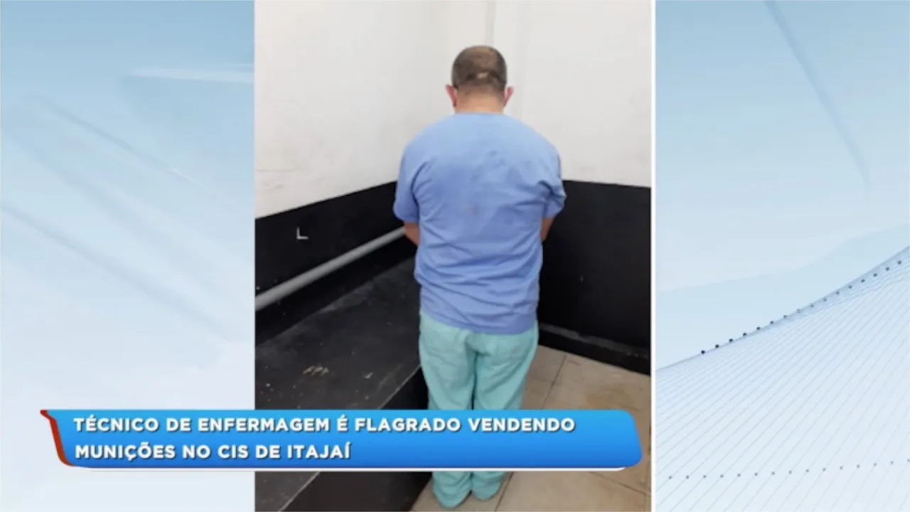 Técnico de enfermagem é flagrado vendendo munições no CIS de Itajaí
