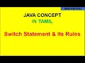 Java switch statement and it s rules in tamil case labels java course in tamil java for you