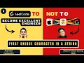 First Unique Character Approach Explaination Leetcode 387 Progression90