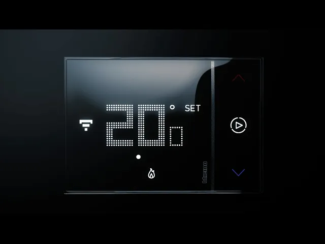 Thermostat Smarther 2 avec Wi-FI intégré pour montage encastré, CRÈME Bticino avec Netatmo de Legrand - XM8002