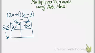 multiplying binomials using area model