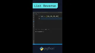 How to Reverse a List only one line of code in Python