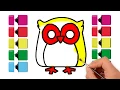 Owl Coloring Pages for Kids Coloring and Drawing for Kids Learn to Color and Paint