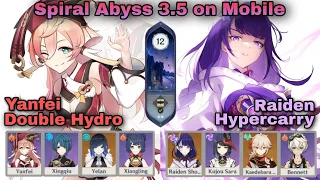 Download C3 Yanfei Double Hydro \u0026 C2 Raiden Hypercarry - Spiral Abyss 3.5 Floor 12 9 Stars| Genshin Impact MP3