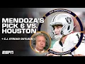Breaking down Fernando Mendoza s performance vs Texans C J Stroud expectations SC with SVP