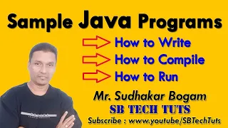 How to Write Compile and Run a Java Program Complete Explanation Sample Java Programs